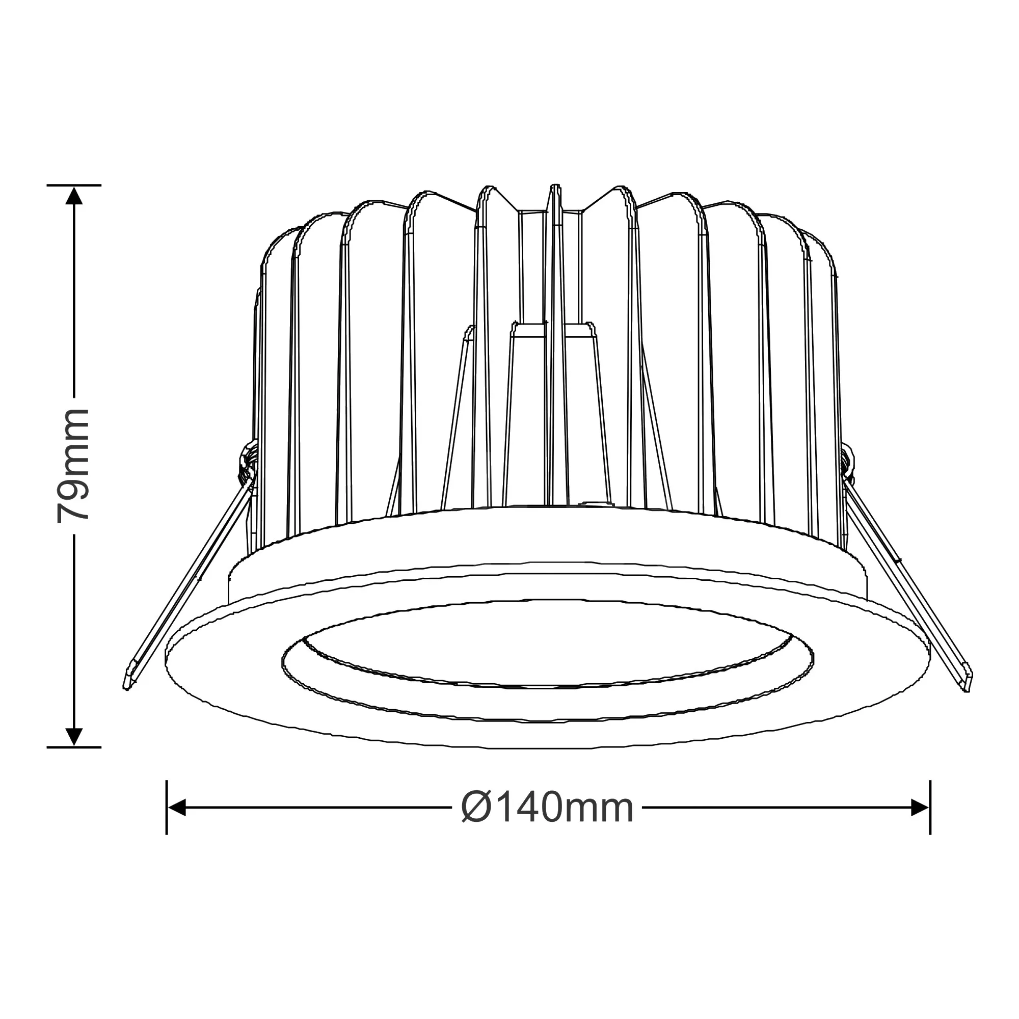 DX200068  Brio 12, 12W Recessed Spotlight 885lm 3000K 50° IP65
